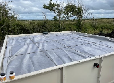 Sandcel-on-wet-site installation
