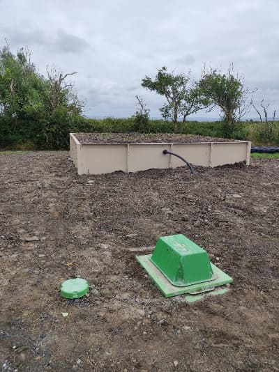 Septic tank in wet ground