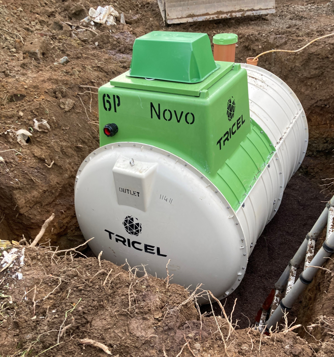 Compact and discreet Tricel Novo household sewage system - Rural sewage solutions