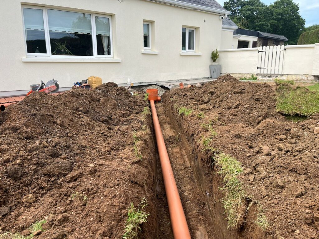 Inlet pipework connecting a Co. Wexford home to a Tricel Novo wastewater treatment plant.