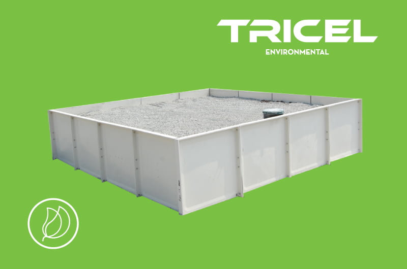 Tricel Maxus underground buffer tank and overground treatment unit