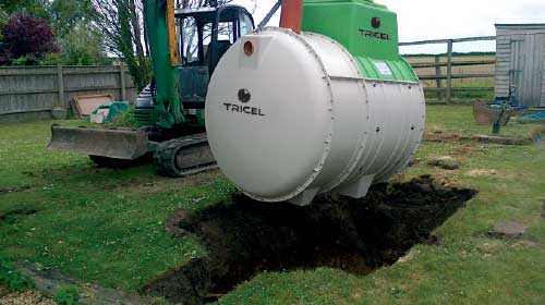 Installation of a Tricel Novo Tricel Novo - wastewater treatment plant
