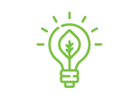 Environment sustainability at Tricel - Illustration of Seedling Growing Within a Lightbulb Illustration of Seedling Growing Within a Lightbulb