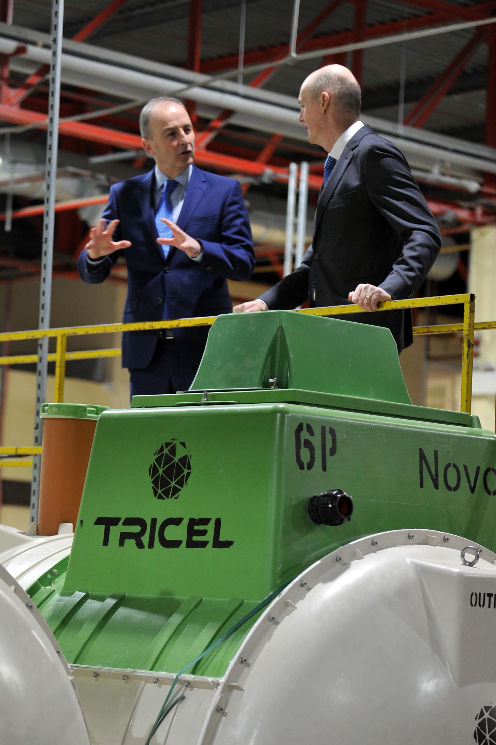 An Taoiseach, Micheál Martin pictured with Mike Stack, CEO the Tricel Group 