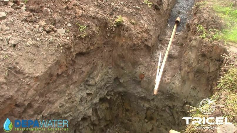 Small hole excavated residential sewage treatment